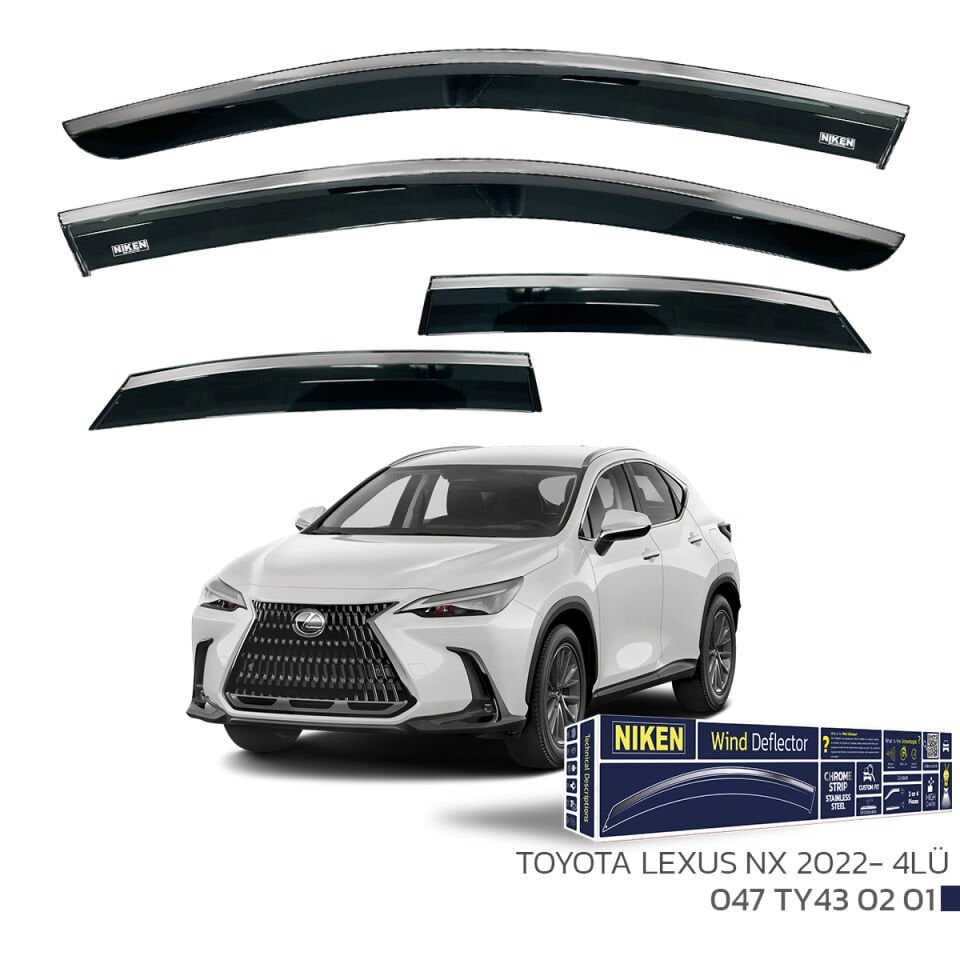 Niken Toyota Lexus NX Cam Rüzgarlığı Kromlu 2022- 4'Lü