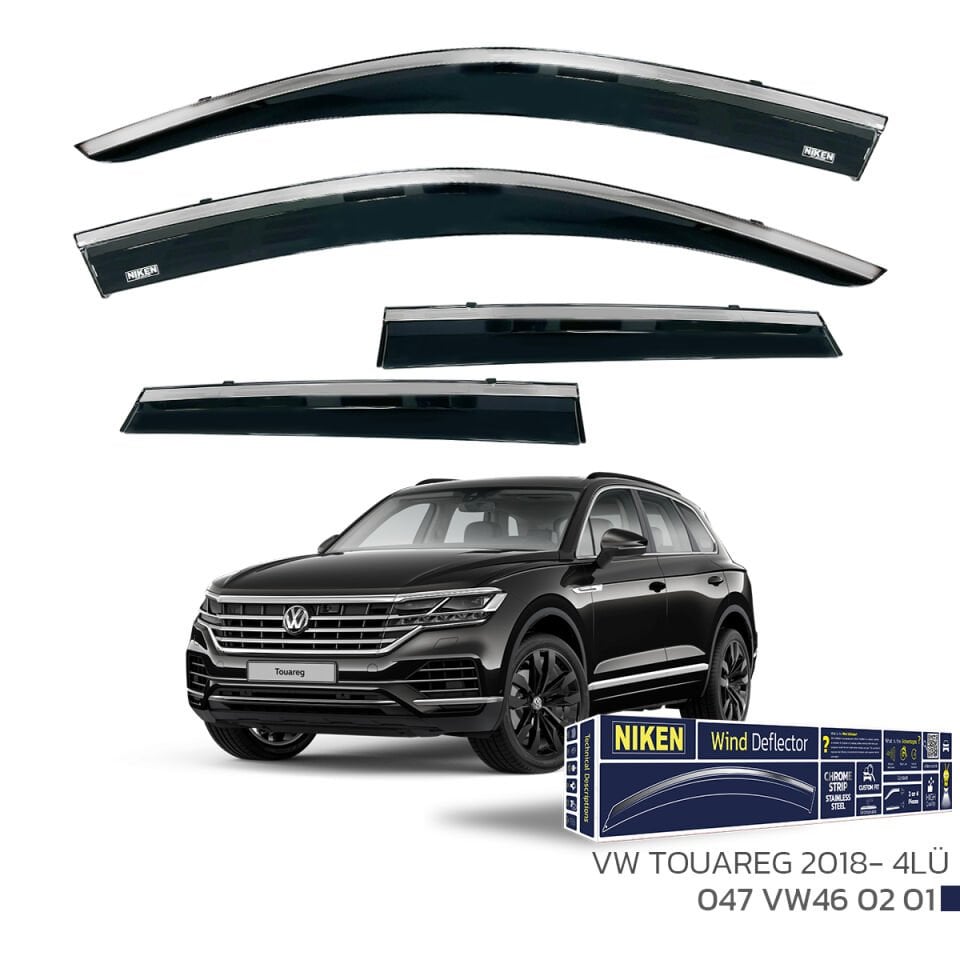 Niken VW Touareg Cam Rüzgarlığı Kromlu 2018-  4'Lü
