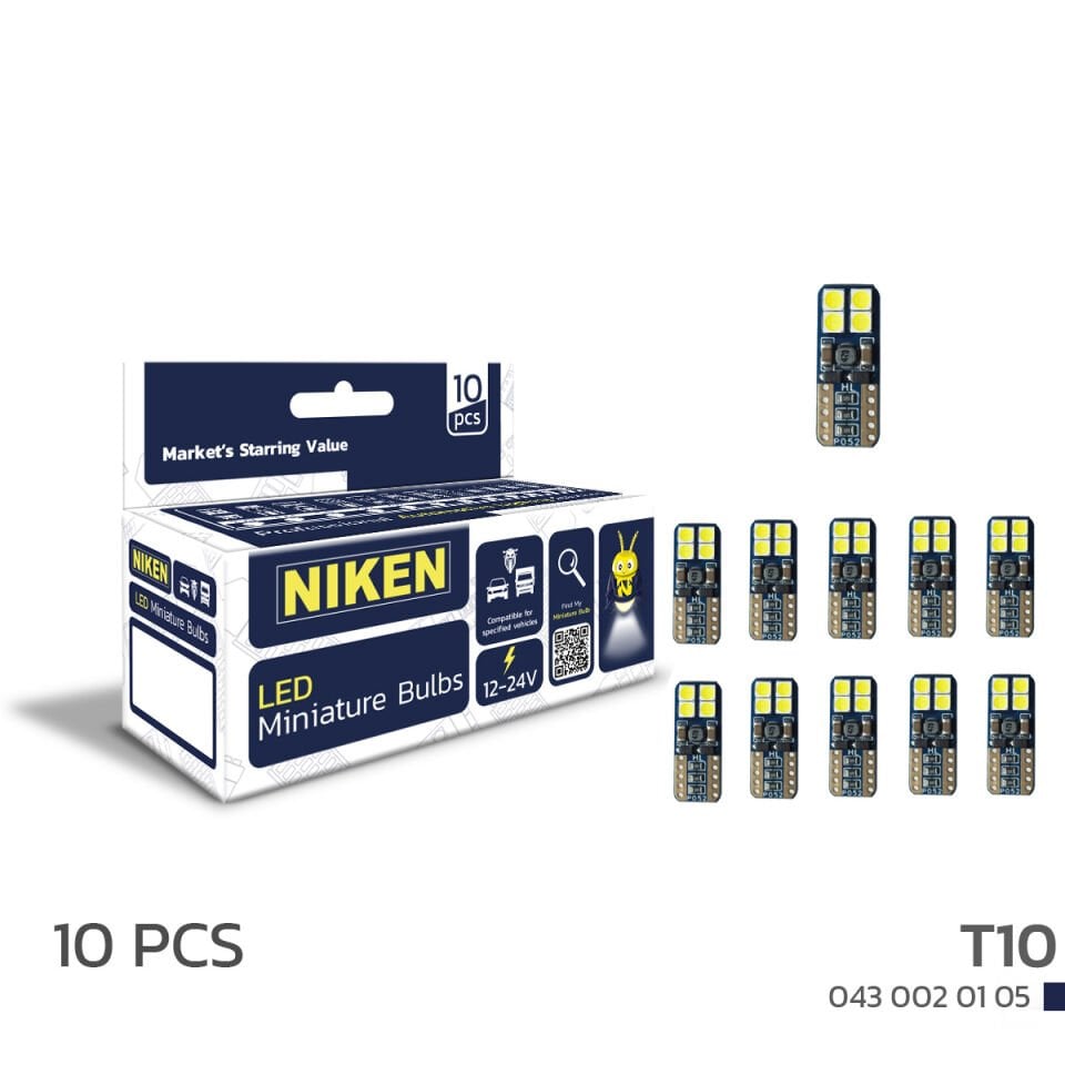 Niken T10 Park Ledi Led Ampul 8 Ledli Canbus 10'Lu