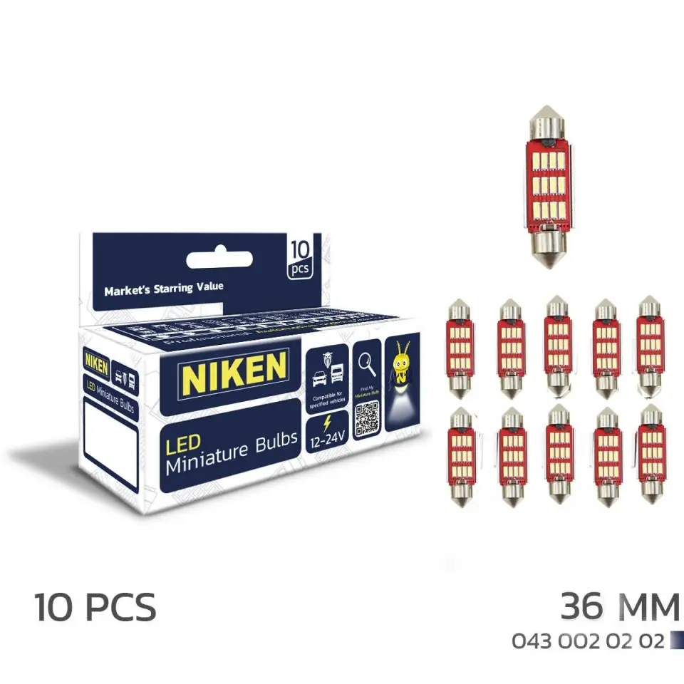 Niken Sofit Led Ampul 36 MM Led Canbus 10'Lu