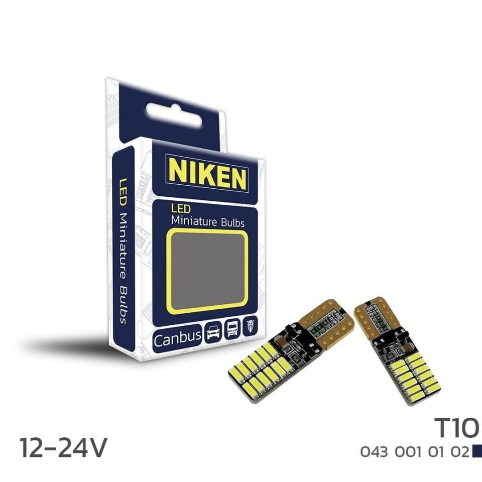 Niken Led Ampul T10 Canbus Park Ledi 24 Ledli 12 - 24V