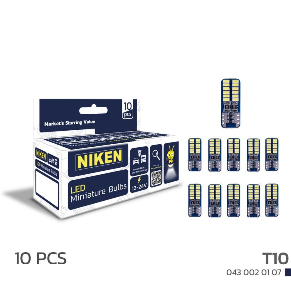 Niken T10 Park Ledi Led Ampul 24 Ledli Canbus 10'Lu