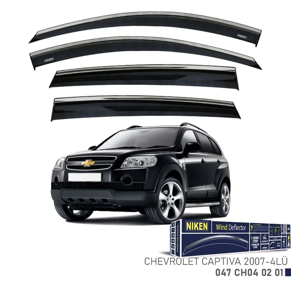Niken Chevrolet Captiva 2007- Kromlu Cam Rüzgarlığı 4 LÜ