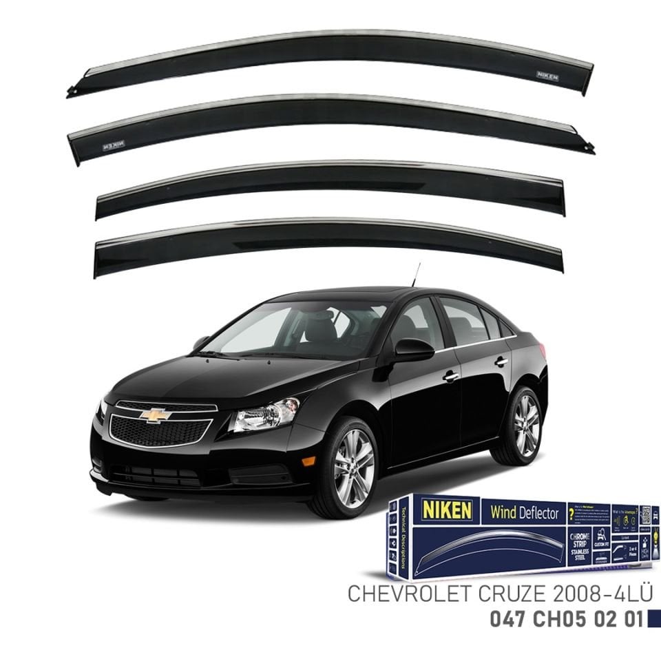 Niken Chevrolet Cruze 2008- Kromlu Cam Rüzgarlığı 4 LÜ