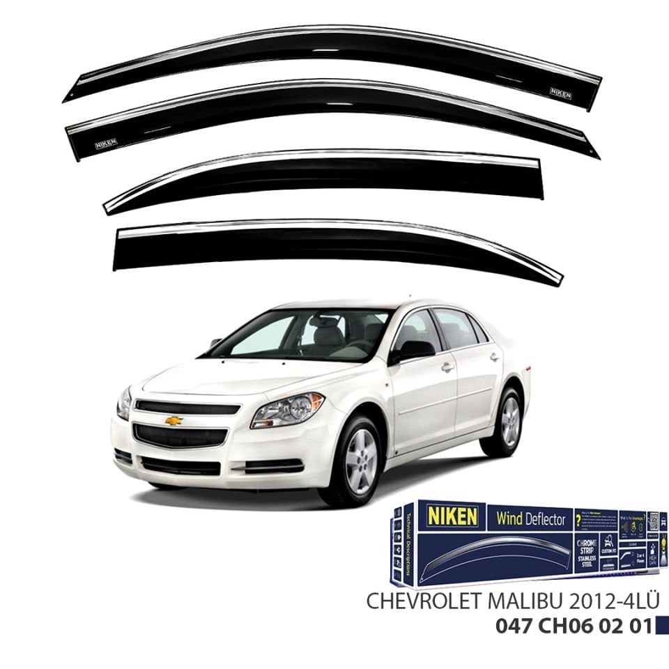 Niken Chevrolet Malibu Cam Rüzgarlığı Kromlu 2012- 4'Lü