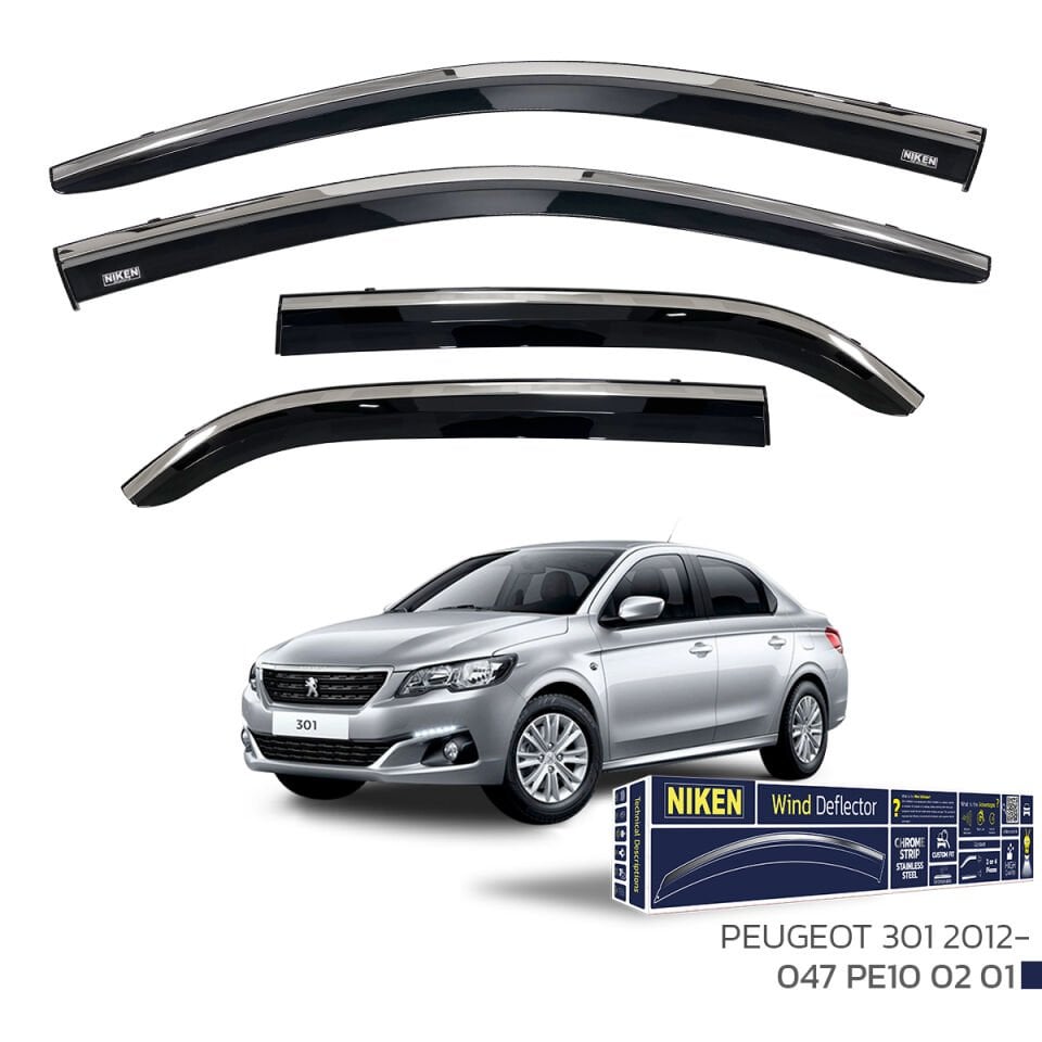 Niken Peugeot 301 Cam Rüzgarlığı Kromlu 2012- Sonrası 4'Lü