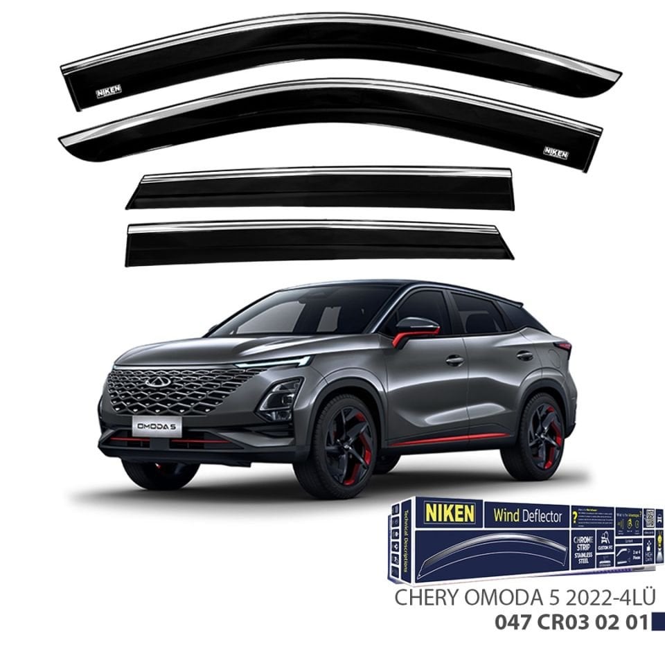 Niken Chery Omoda 5 2022- Kromlu Cam Rüzgarlığı 4 LÜ
