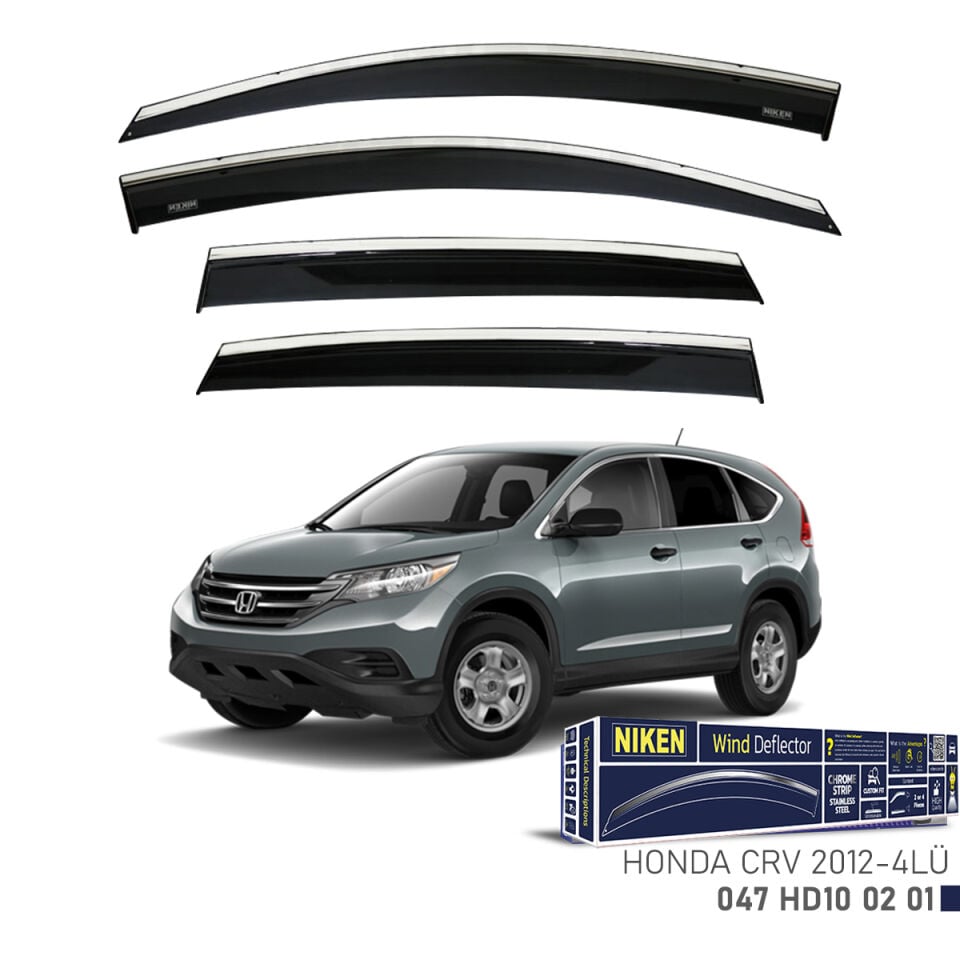 Niken Honda CRV Cam Rüzgarlığı Kromlu (2012+) 4'lü Set