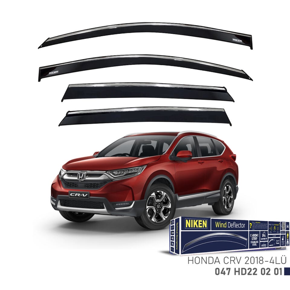 Niken Honda CRV Cam Rüzgarlığı Kromlu (2018+) 4'lü Set