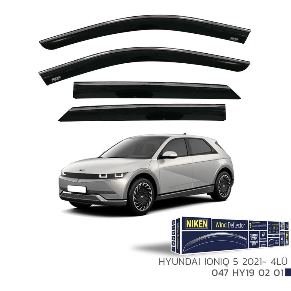 Niken Hyundai Ioniq 5 2021- Kromlu Cam Rüzgarlığı 4 LÜ