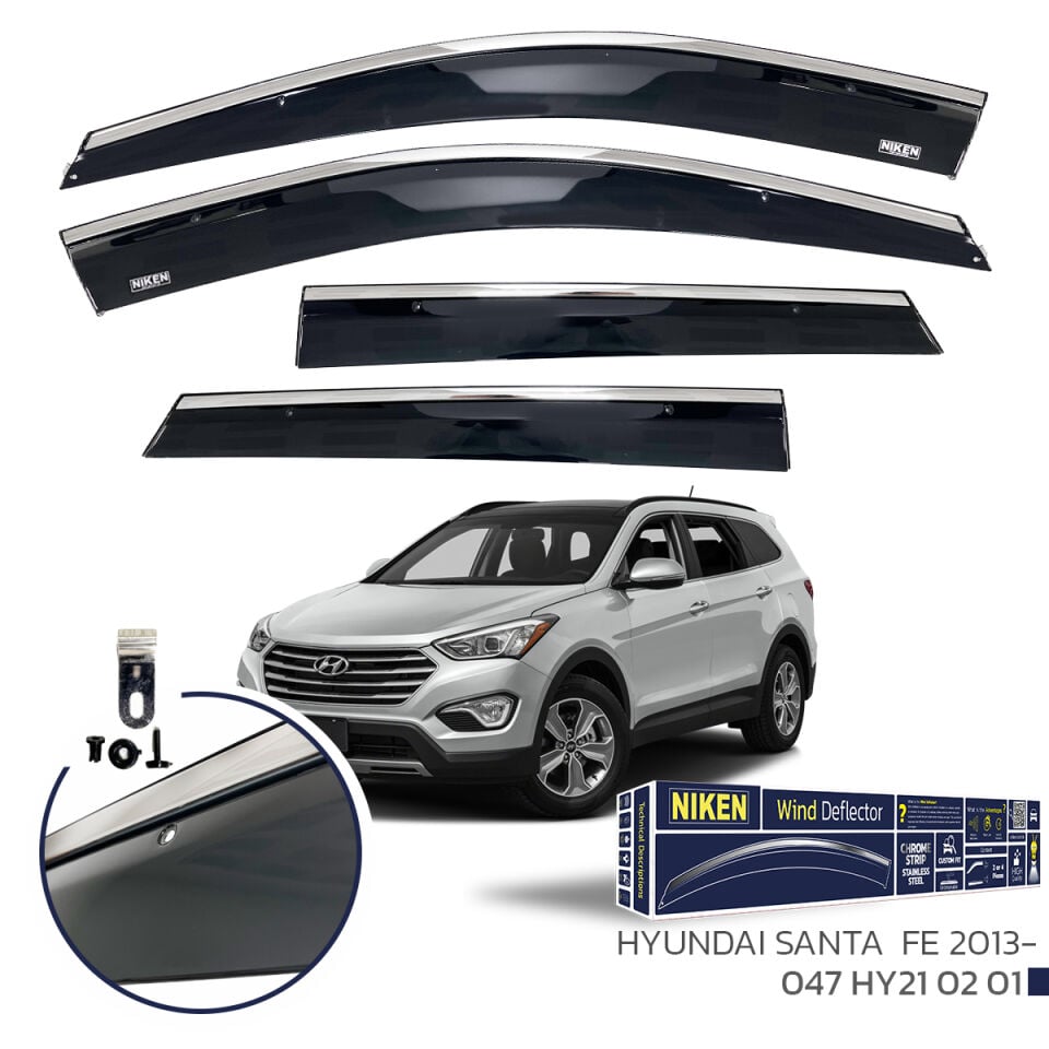 Niken Hyundai Tucson Cam Rüzgarlığı Kromlu (2015+) 4'lü Set