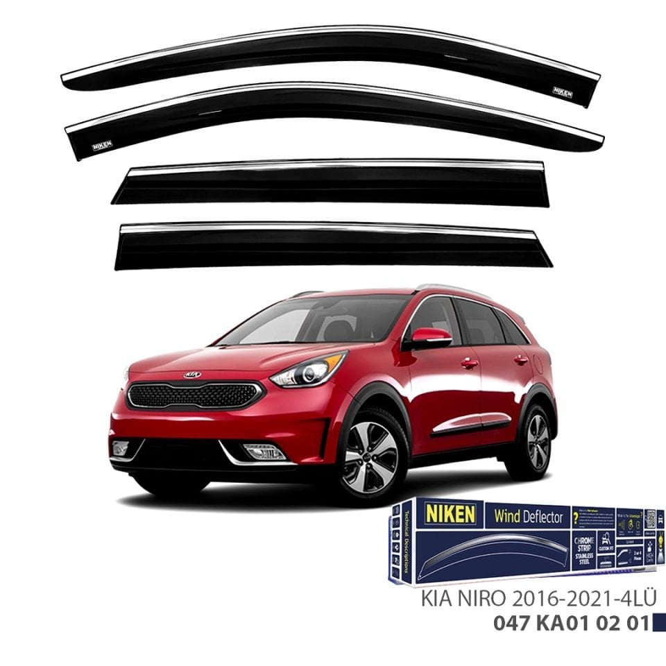 Niken Kia Niro Cam Rüzgarlığı Kromlu 2016-2021 4'Lü