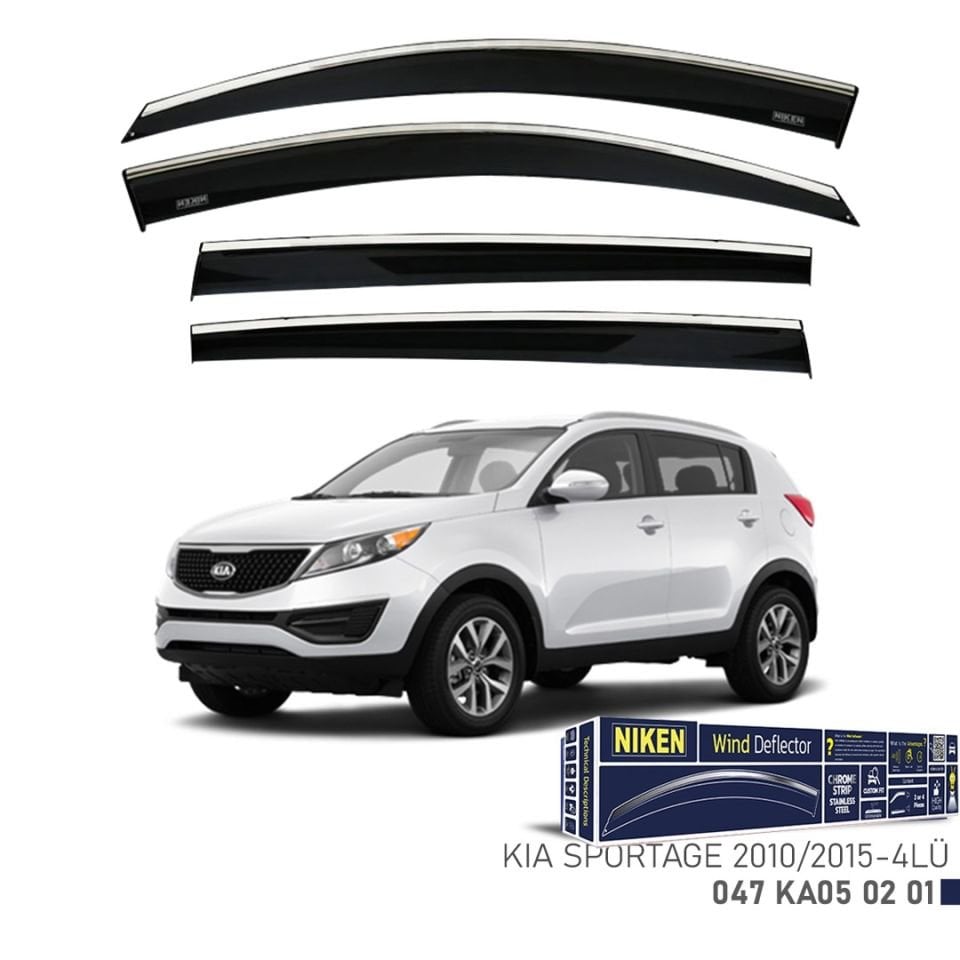 Niken Kia Sportage 2010-2015 Kromlu Cam Rüzgarlığı 4 LÜ