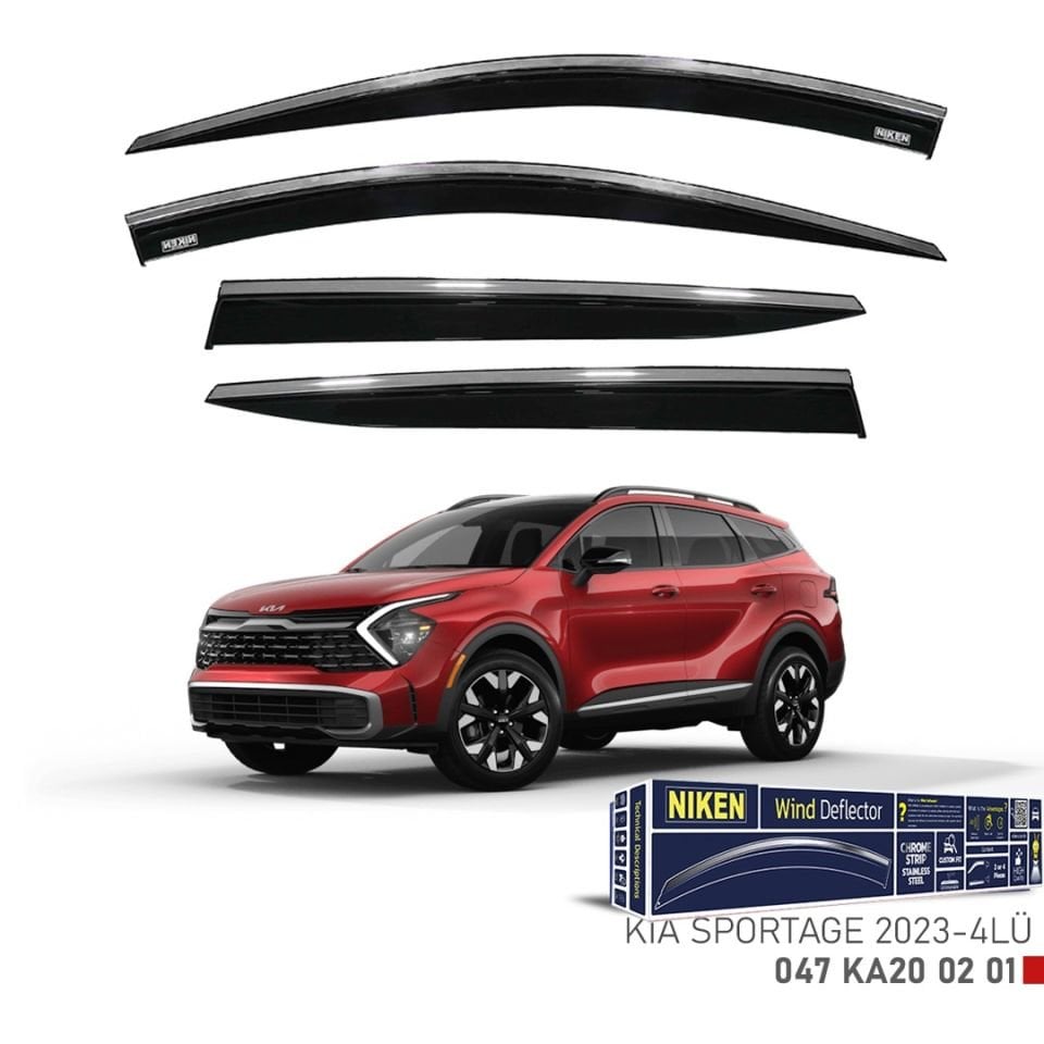 Niken Kia Sportage Cam Rüzgarlığı Kromlu 2023- 4'Lü