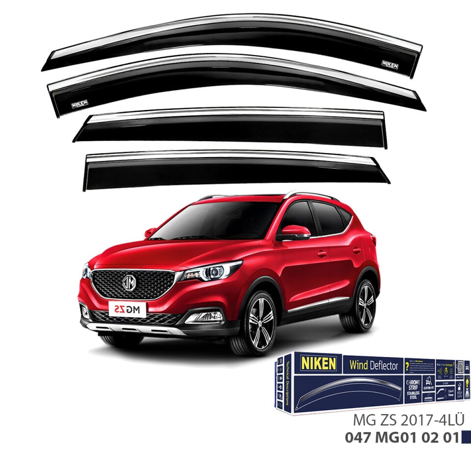 Niken MG ZS Cam Rüzgarlığı Kromlu (2017+) 4'lü Set