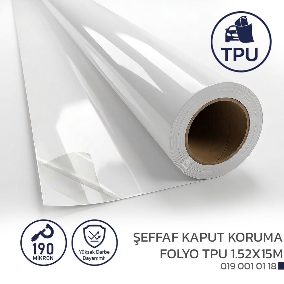 Niken Şeffaf PPF TPU Kaput Koruma Folyosu 1.52x15m