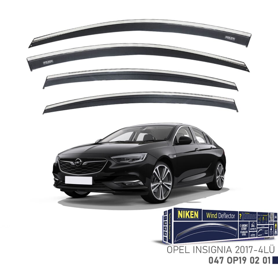 Niken Opel İnsignia Cam Rüzgarlığı Kromlu (2017+) 4'lü Set