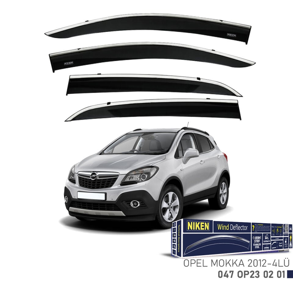 Niken Opel Mokka Cam Rüzgarlığı Kromlu (2012+) 4'lü Set