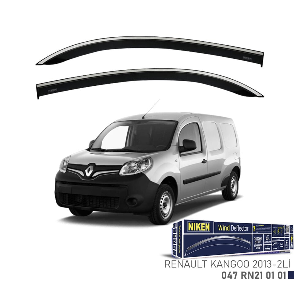 Niken Renault Kangoo Cam Rüzgarlığı Kromlu (2013+) 2'li Set