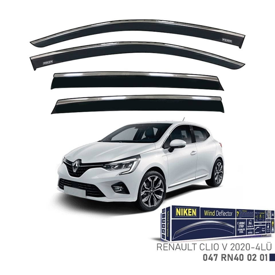 Niken Renault Clio 5 Cam Rüzgarlığı Kromlu 2020- 4'Lü