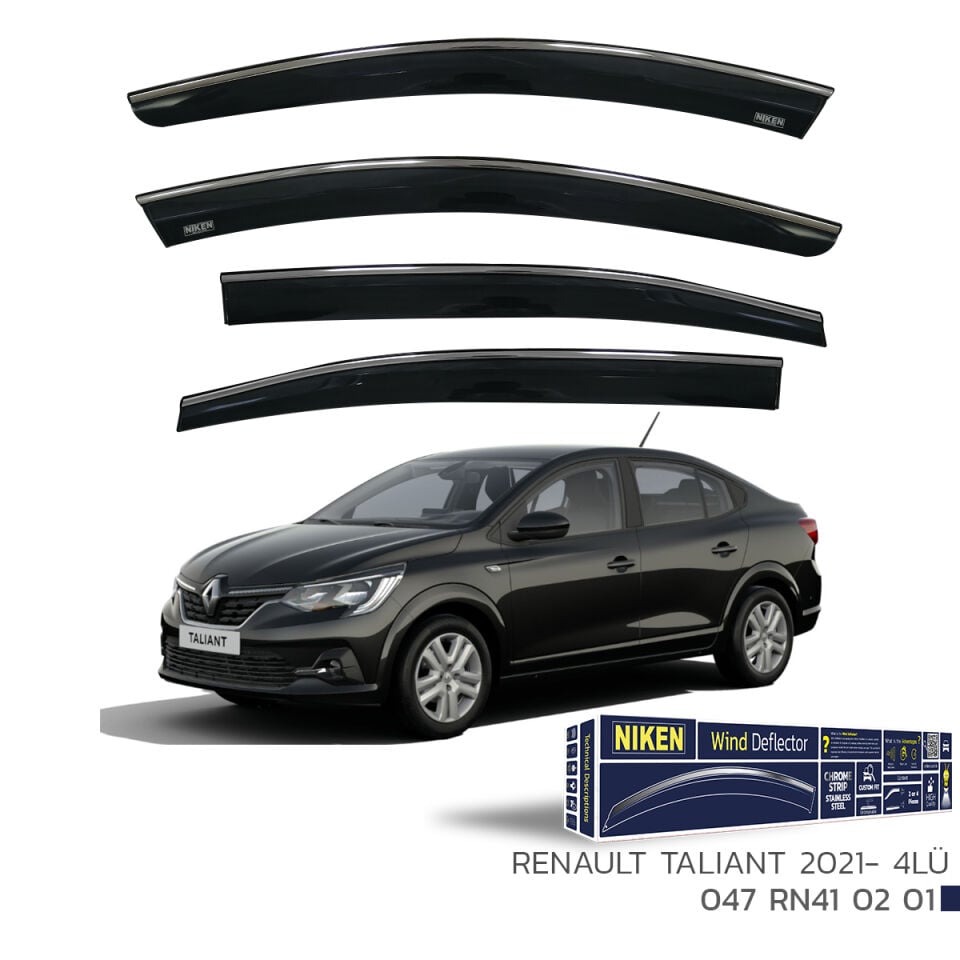 Niken Renault Taliant Cam Rüzgarlığı Kromlu (2021+) 4'lü Set