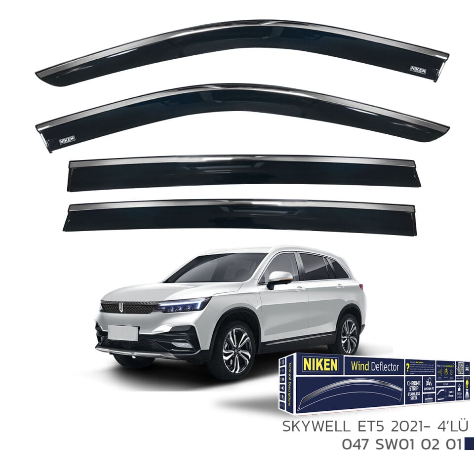Niken Skywell ET5 Cam Rüzgarlığı Kromlu (2021+) 4'lü Set