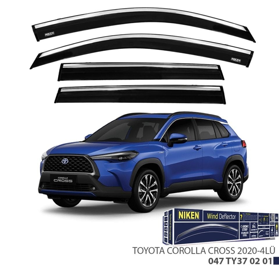 Niken Toyota Corolla Cross Cam Rüzgarlığı Kromlu 2020- 4'Lü