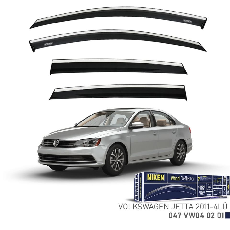 Niken VW Jetta Cam Rüzgarlığı Kromlu 2011- 4'Lü