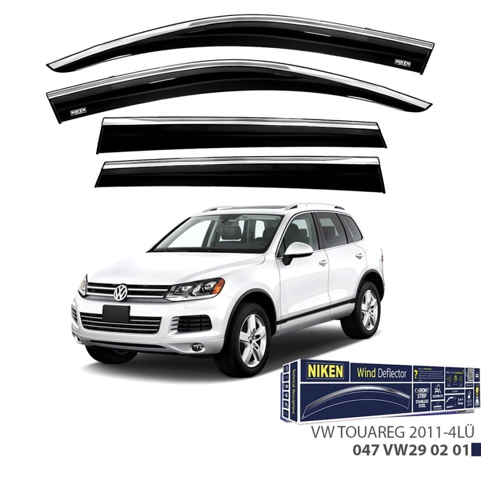 Niken VW Touareg 2011- Kromlu Cam Rüzgarlığı 4 LÜ