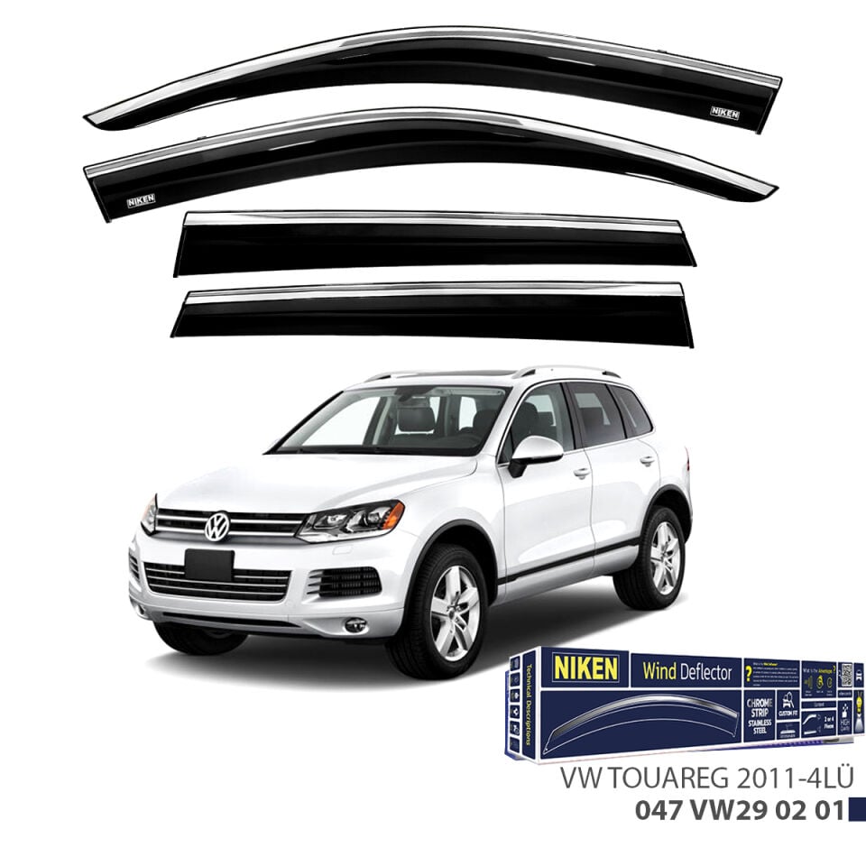 Niken VW Touareg Cam Rüzgarlığı Kromlu (2011+) 4'lü Set