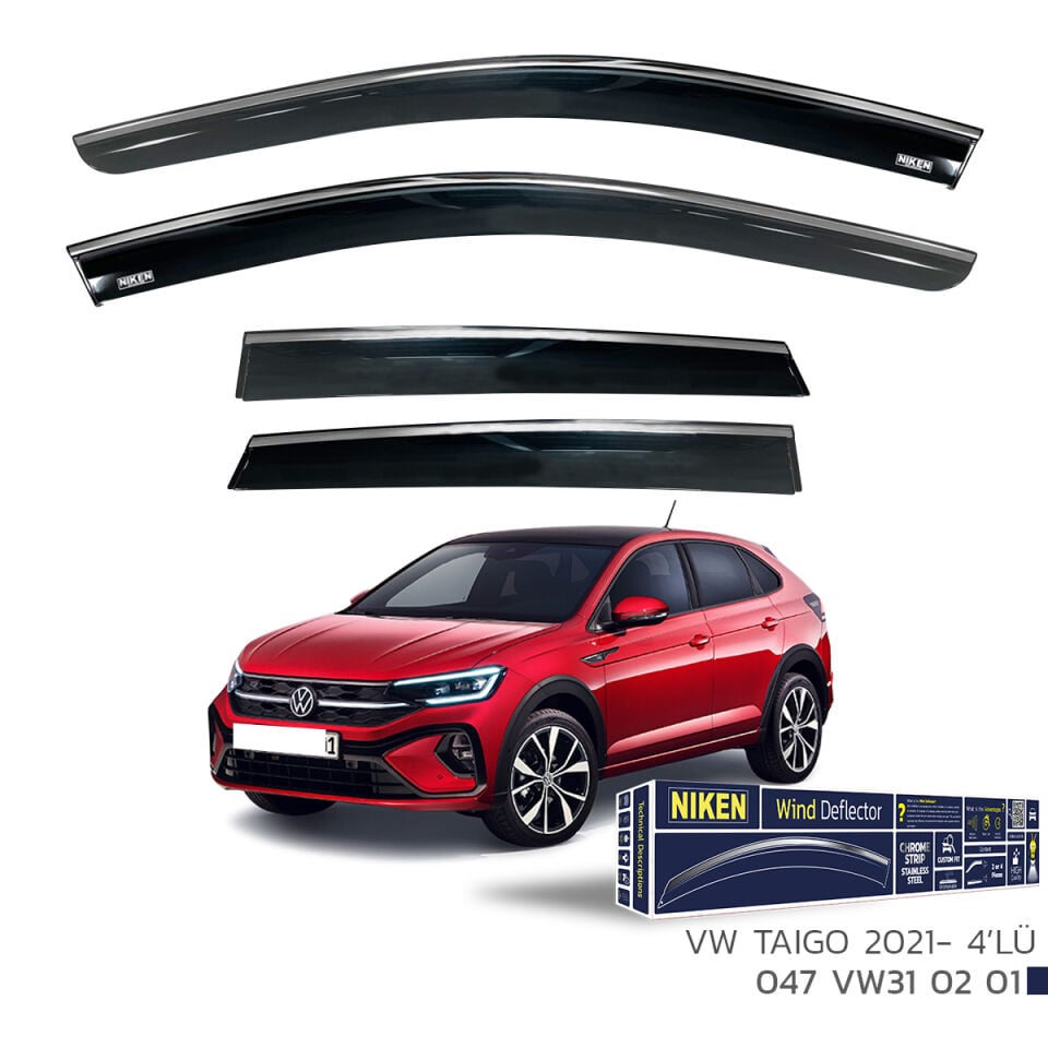 Niken VW Taigo Cam Rüzgarlığı Kromlu (2021+) 4'lü Set