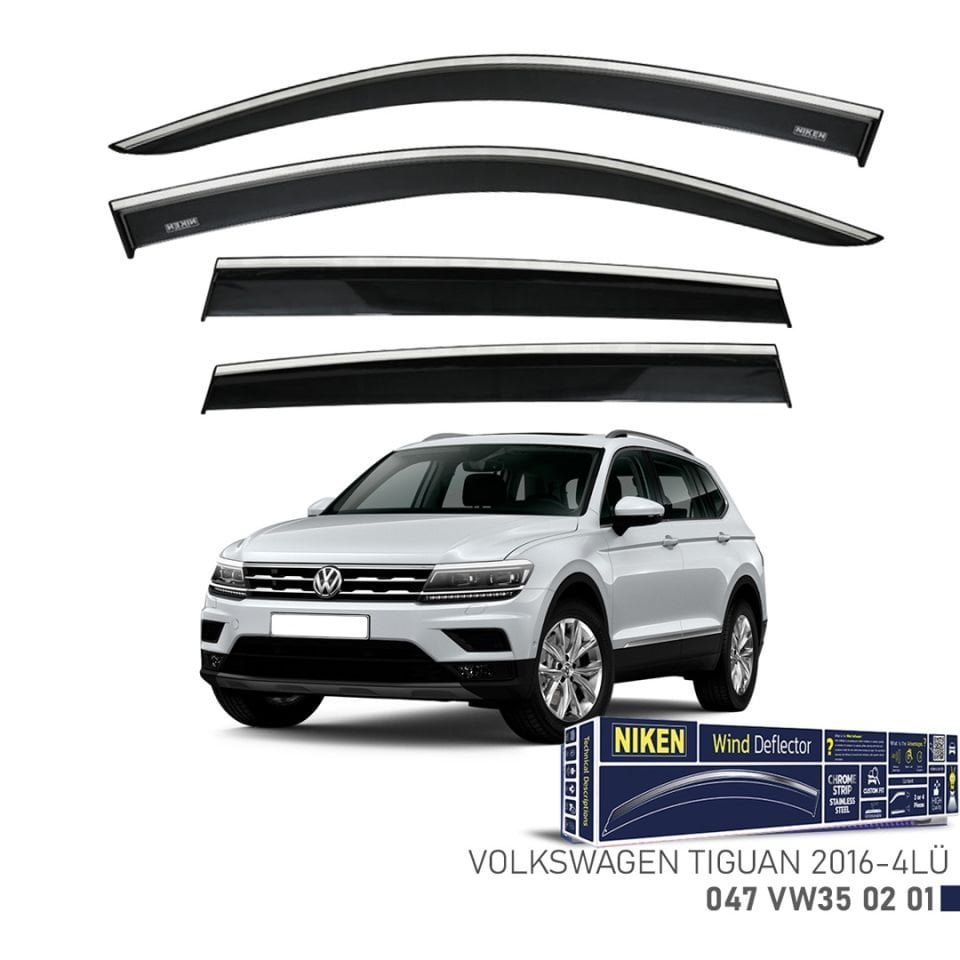Niken VW Tiguan Cam Rüzgarlığı Kromlu 2016- 4'Lü