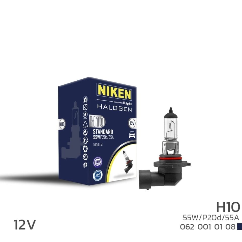 Niken H10 Halojen Ampul 12V 55W P20D/55A