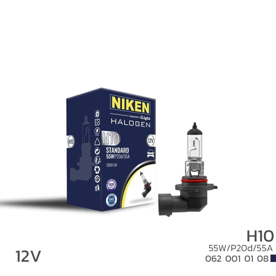 Niken H10 Halojen Ampul 12V 55W P20D/55A