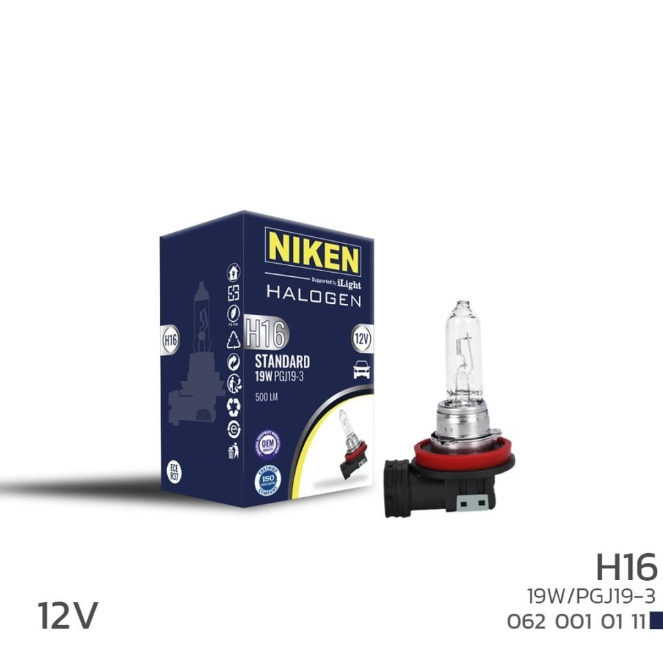 Niken H16 Halojen Ampul 12V 19W PGJ19-3