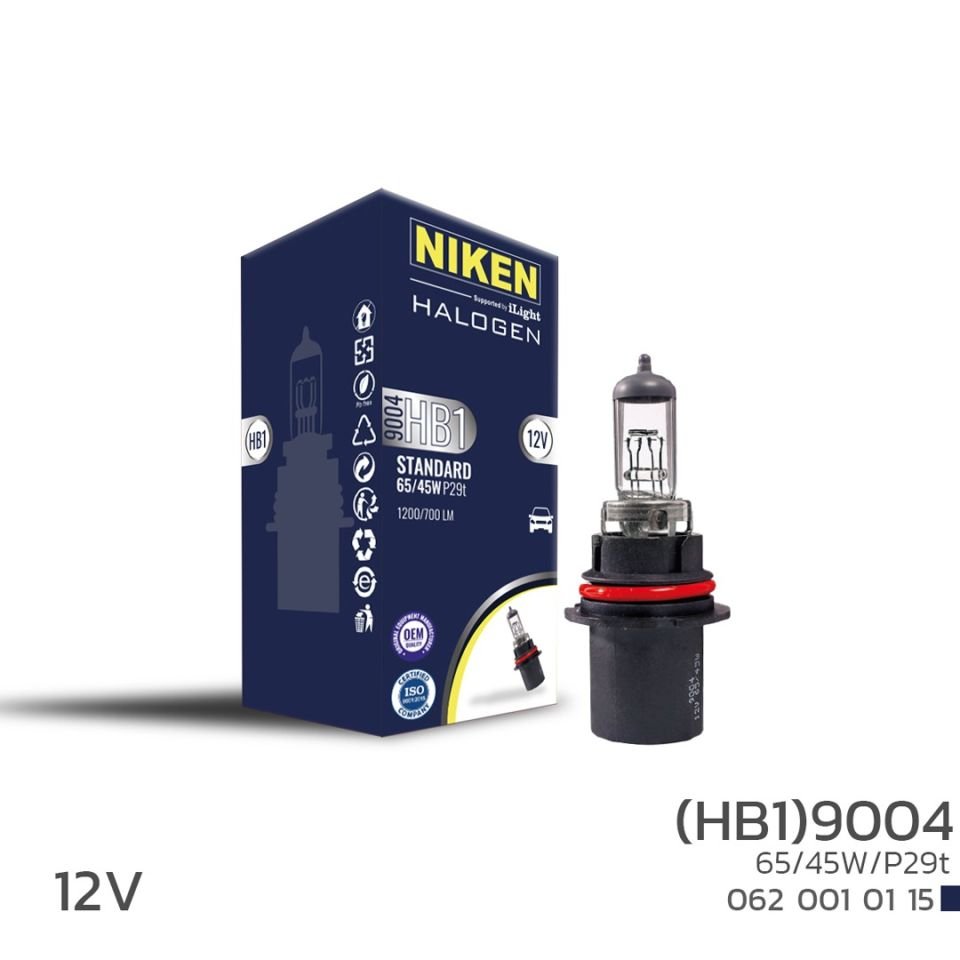 Niken 9004 HB1 Halojen Ampul 12V 65W/45W P29T