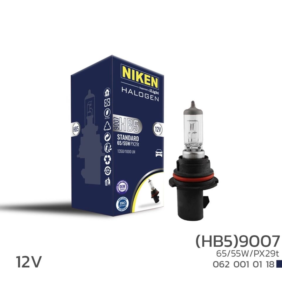 Niken 9007 HB5 Halojen Ampul 12V 65W/55W Px29T
