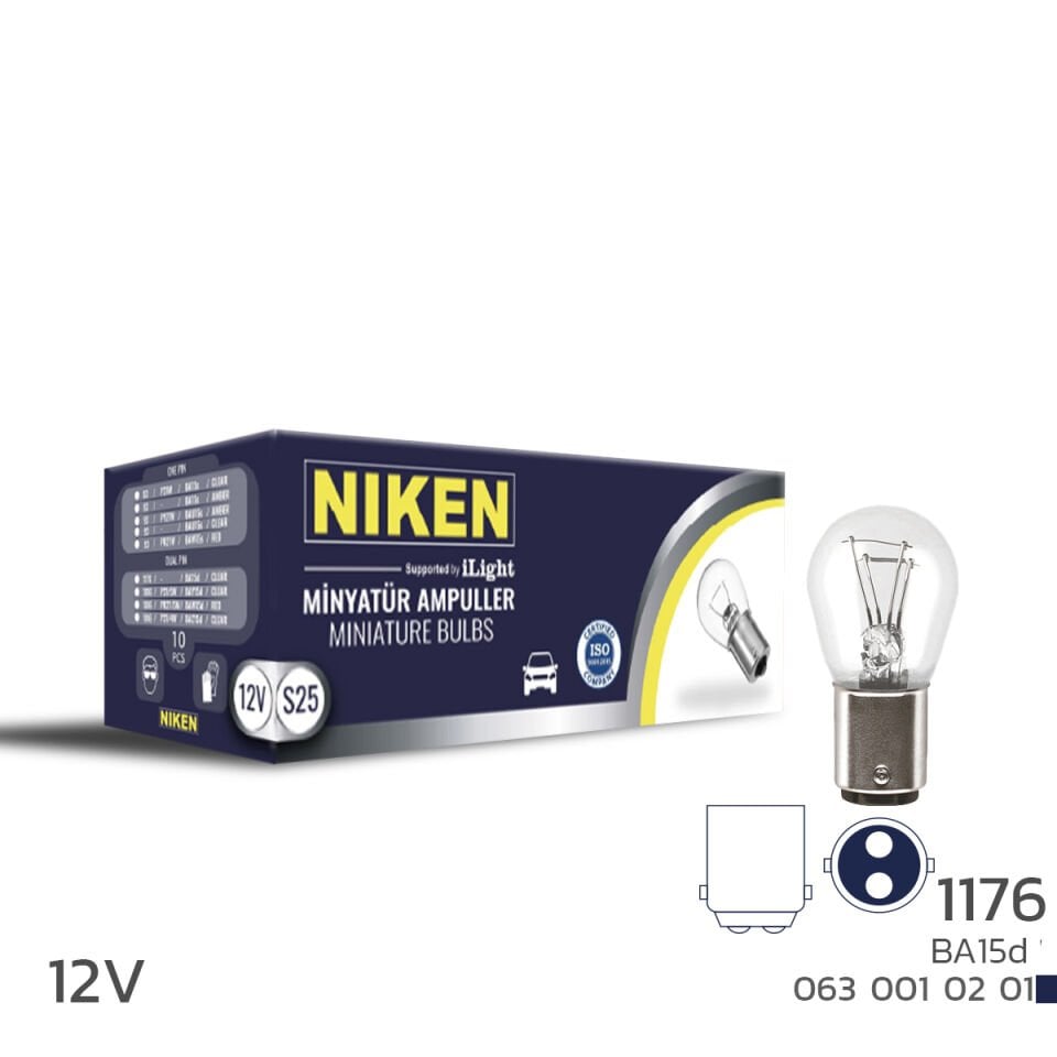 Niken 1176 Ampul 12V BA15D 10'Lu