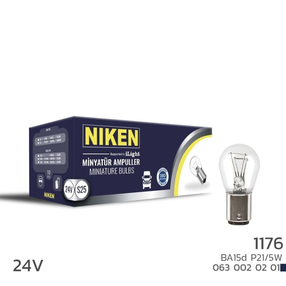 Niken 1176 Ampul 24V BA15D 10'Lu